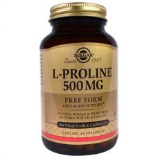 L-пролин, 500 мг, 100 капсул от Solgar