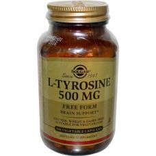 Тирозин, L-Tyrosine, 500 мг, 100 капсул от Solgar