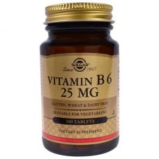 Витамин B6, 25 мг, 100 таблеток