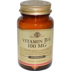 Витамин B6, 100 мг, 100 таблеток от Solgar