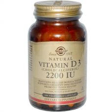 Витамин D3, 2200 МЕ, 100 капсул