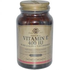 Натуральный витамин Е, 400 МЕ, 100 капсул от Solgar