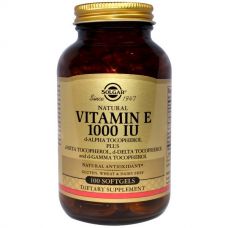 Витамин E, 1000 МЕ, 100 капсул