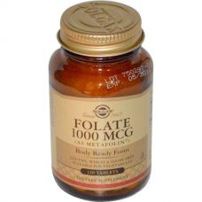 Фолиевая кислота, 1000 мг, 120 таблеток от Solgar