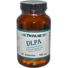 DLPA (DL– фенилаланин), 500 мг, 60 капсул от Twinlab