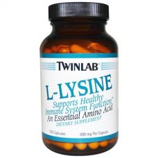 L-лизин, 500 мг, 100 капсул от Twinlab